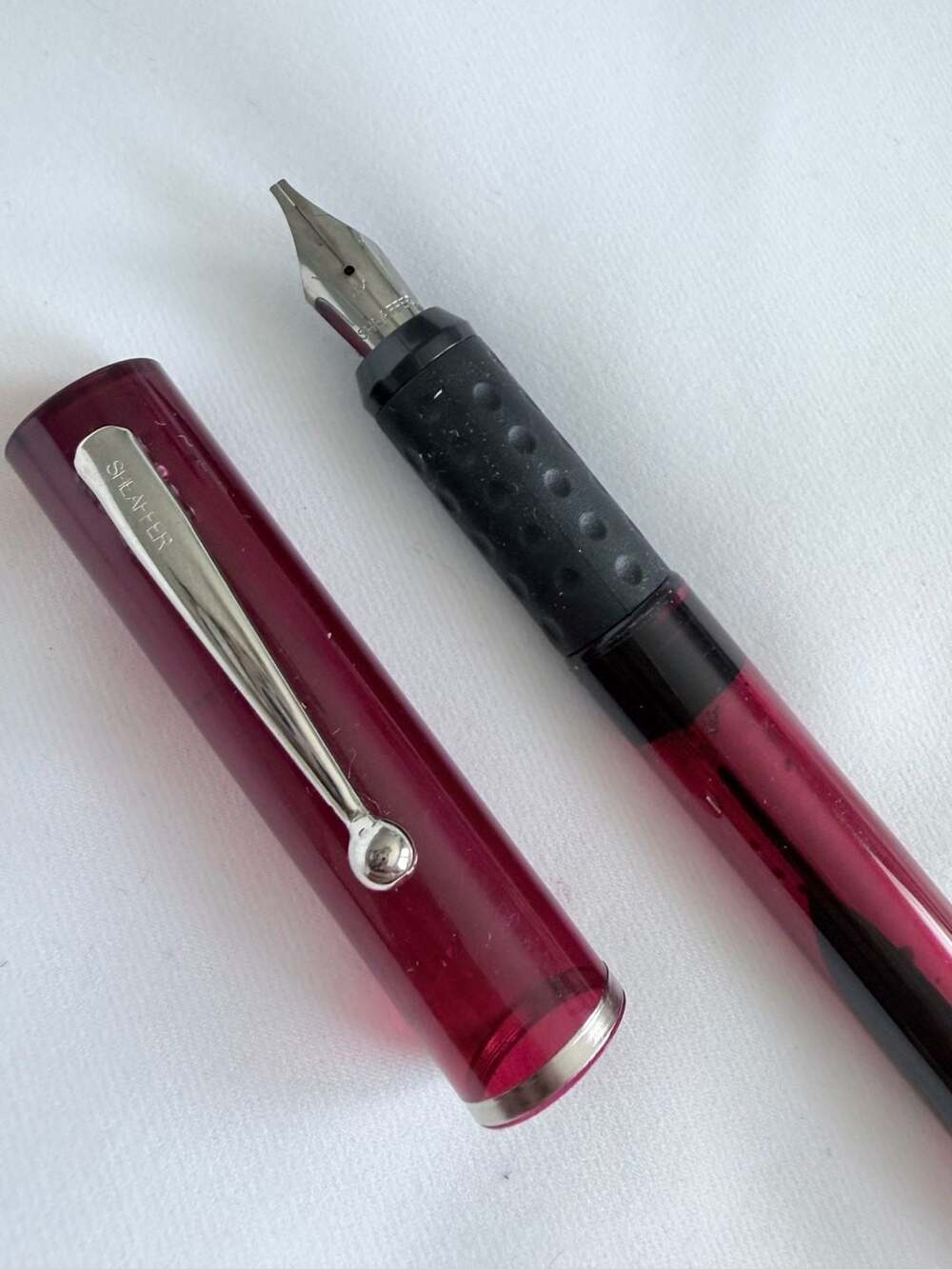 Sheaffer No Nonsense Translucent Red Fountain Pen Medium Nib